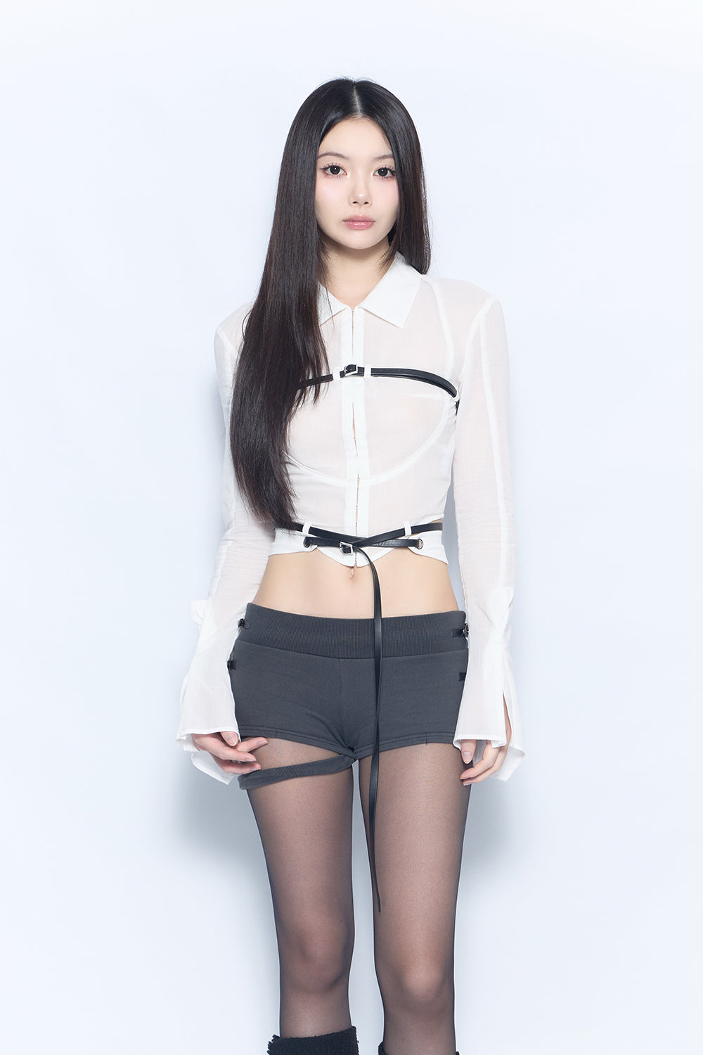 harness sleeve blouse