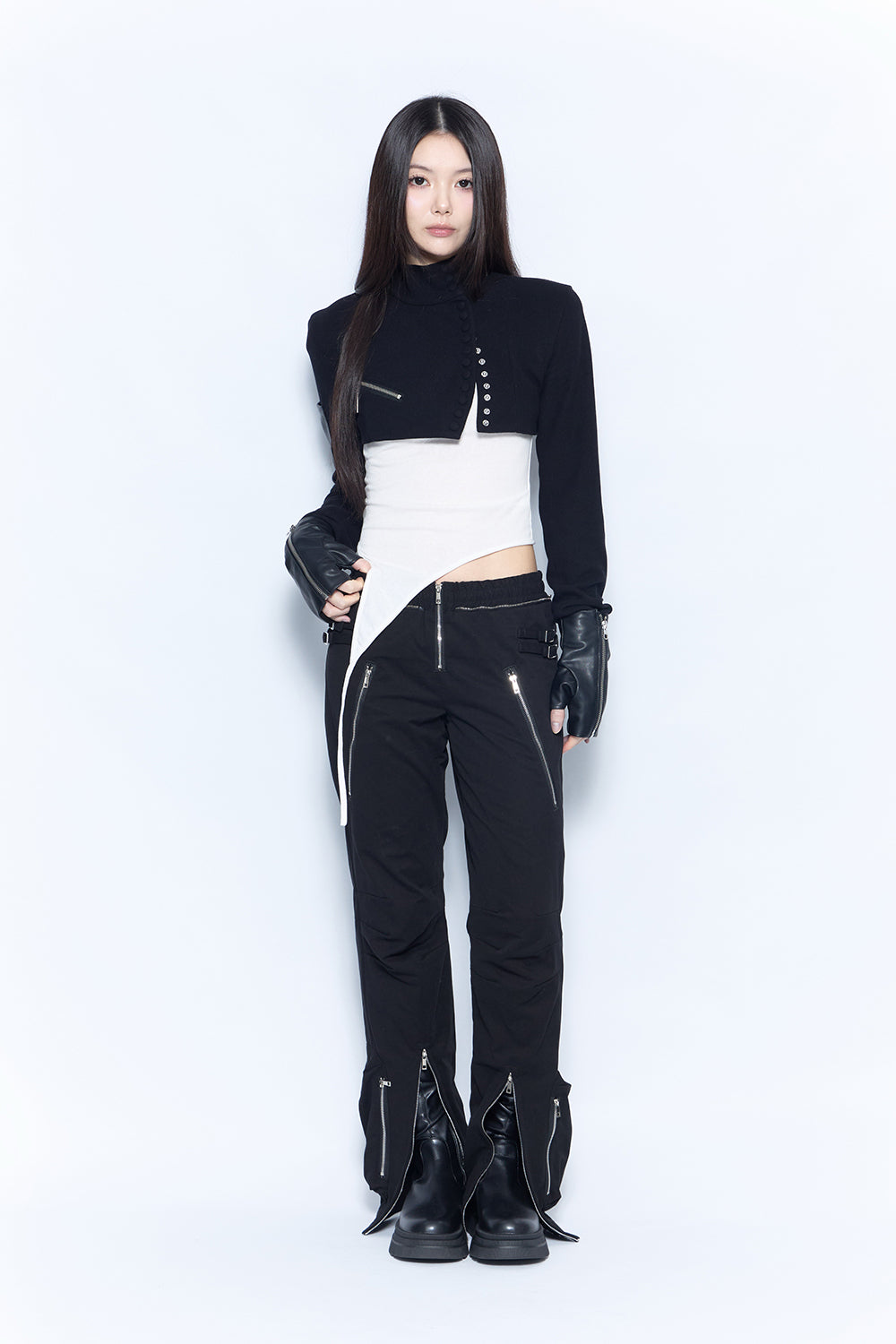 zip structure pants