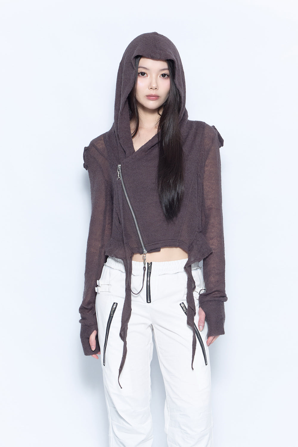 slash zip tail tops