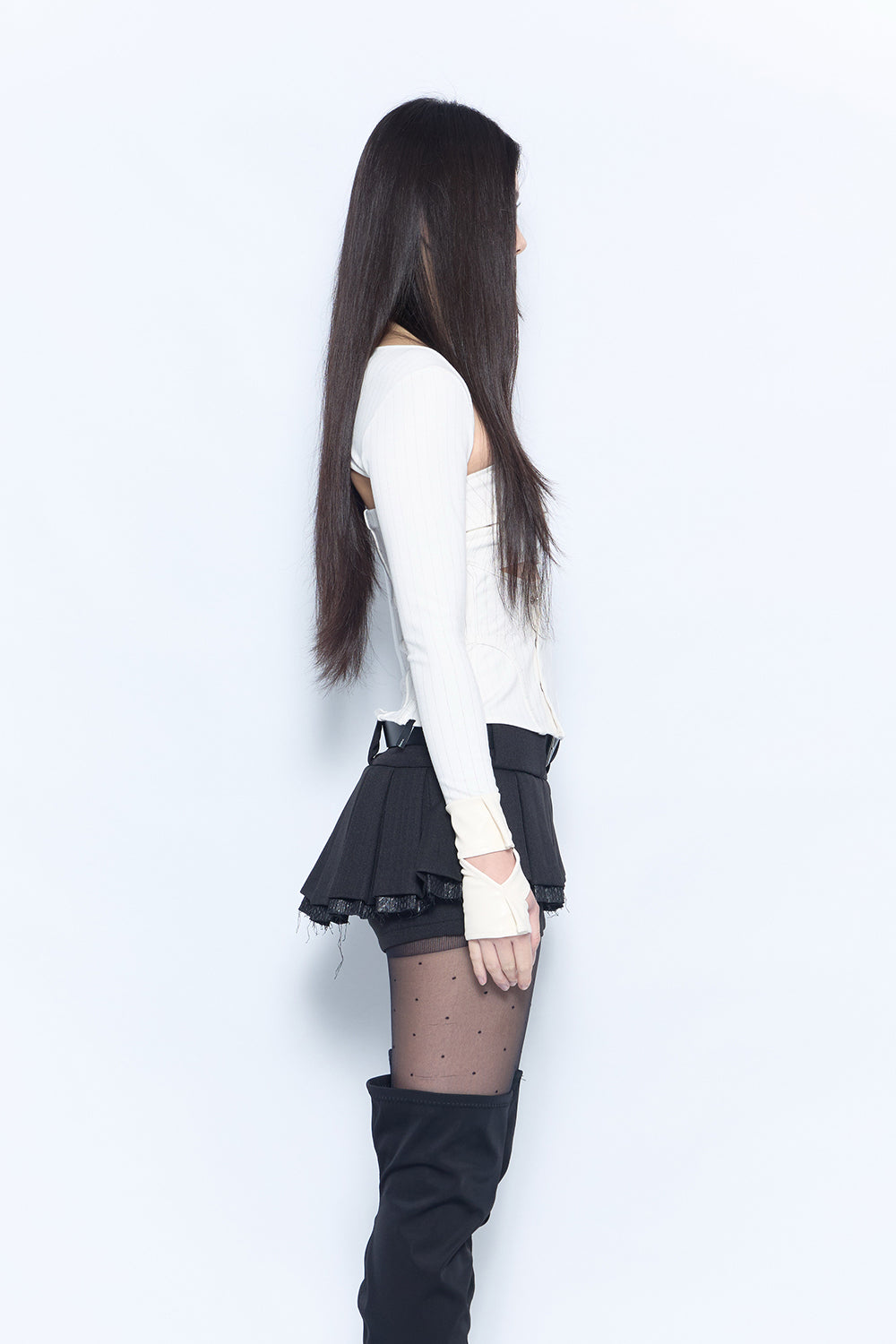 hook trim stripe tops