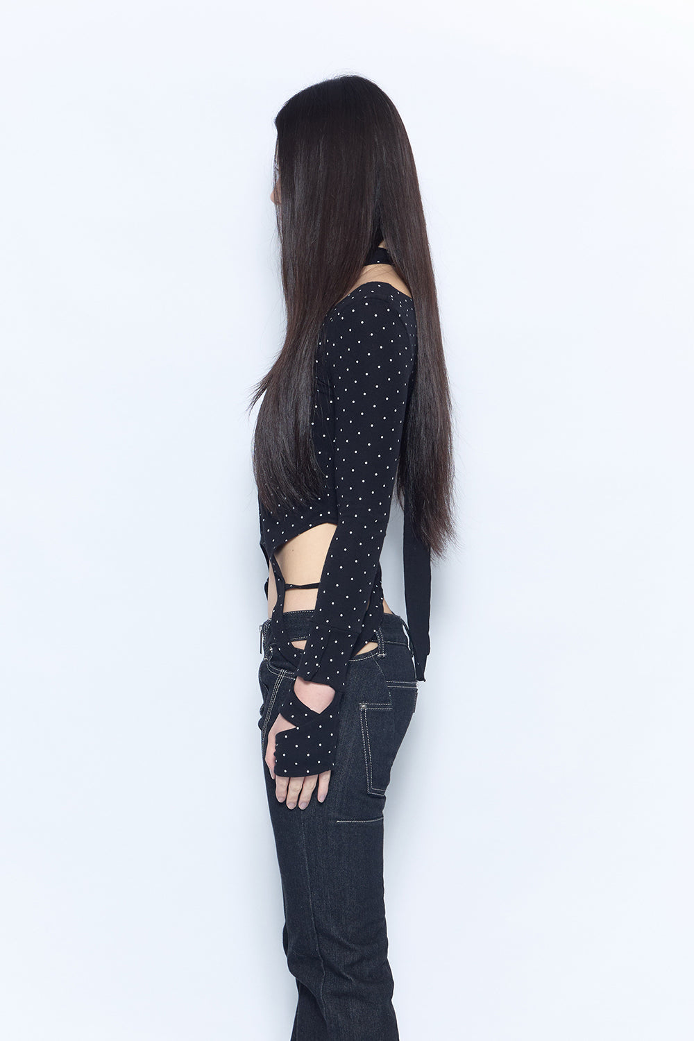 loop dot tie tops