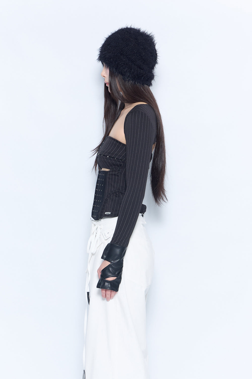 hook trim stripe tops