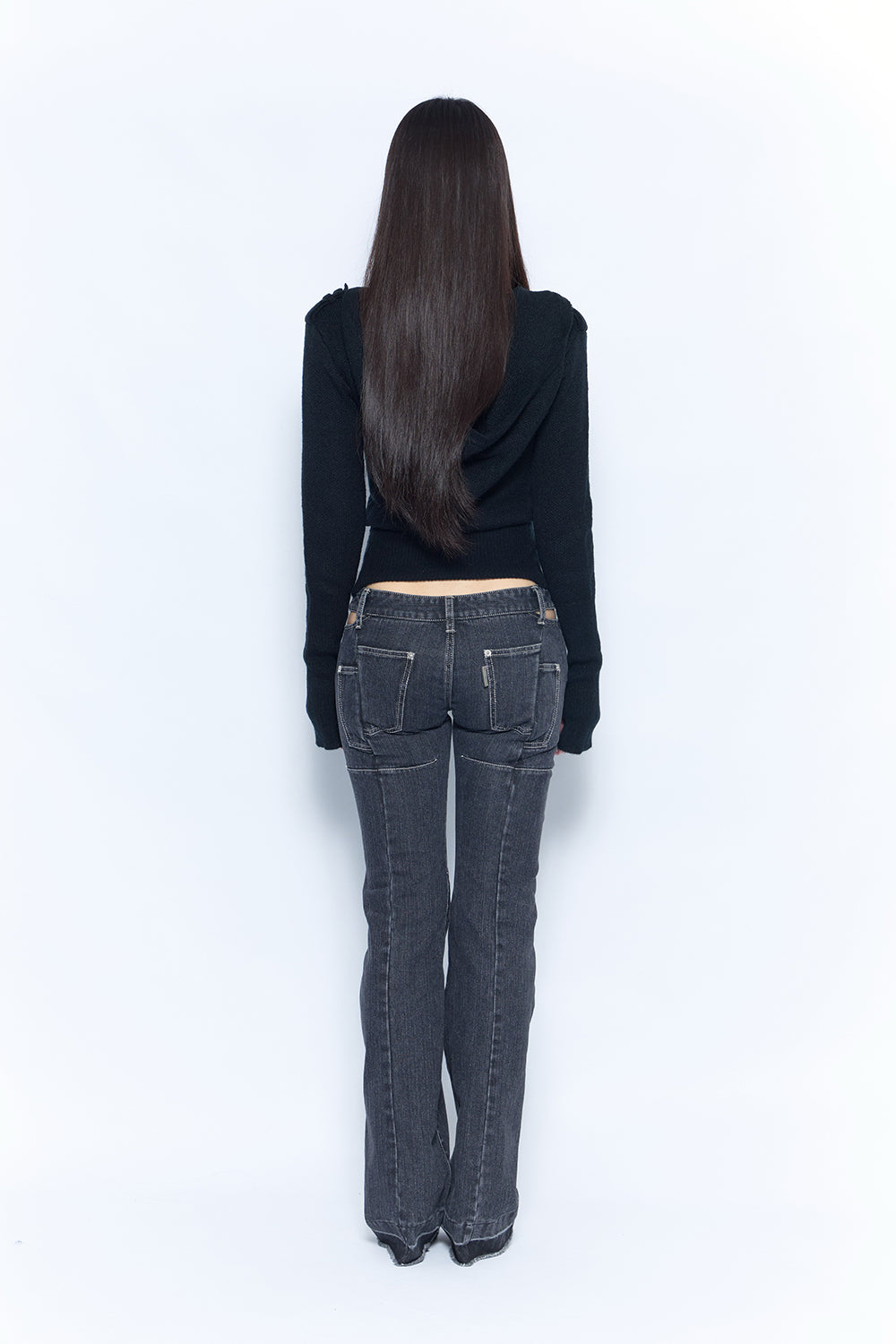 cutout stitch denim