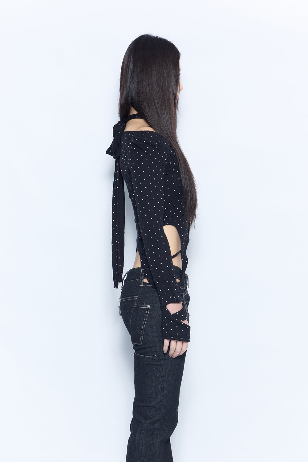 loop dot tie tops
