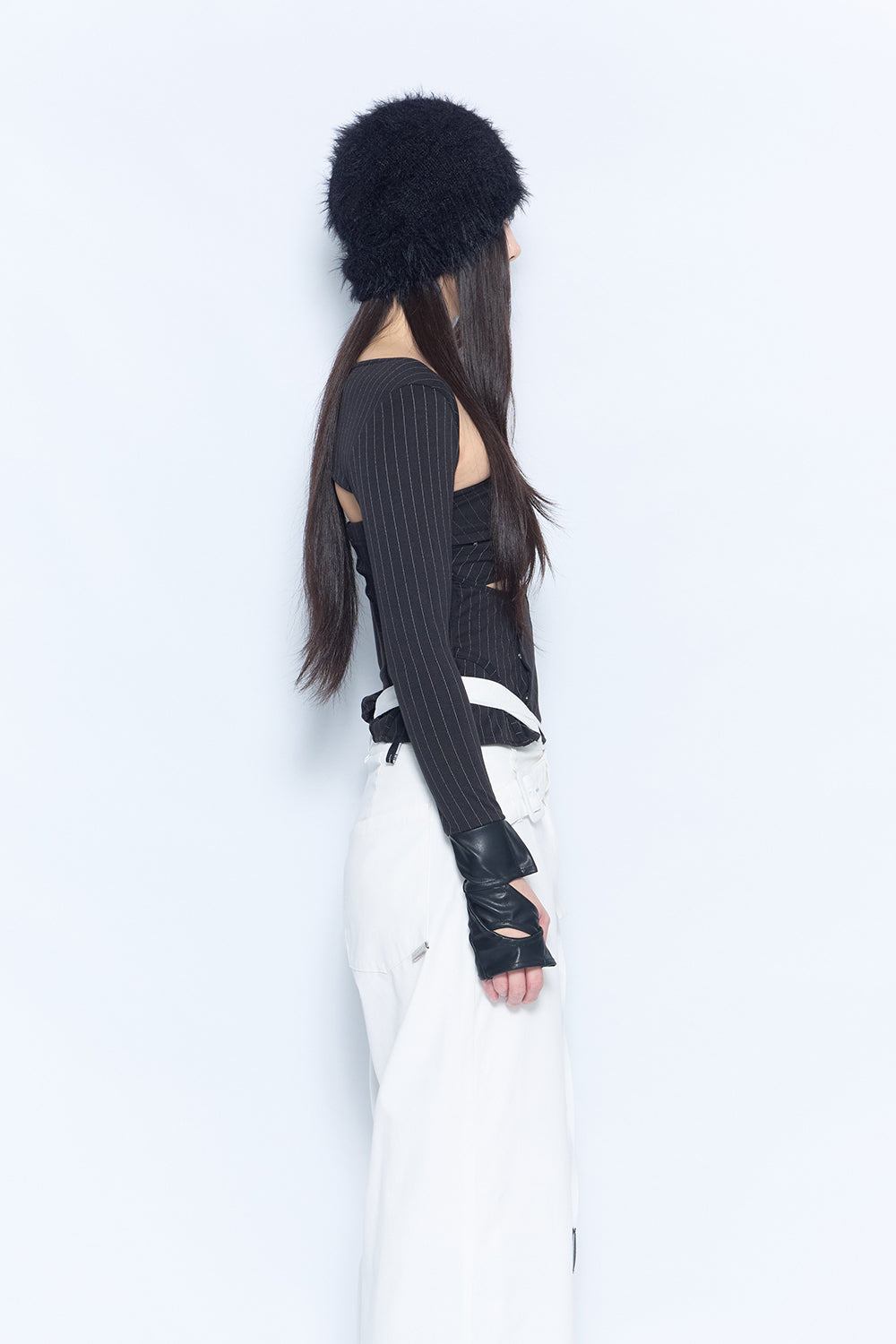 hook trim stripe tops