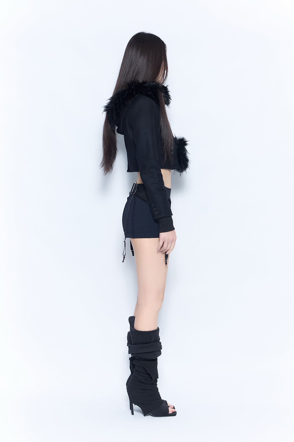 sculpt garter skirt mini