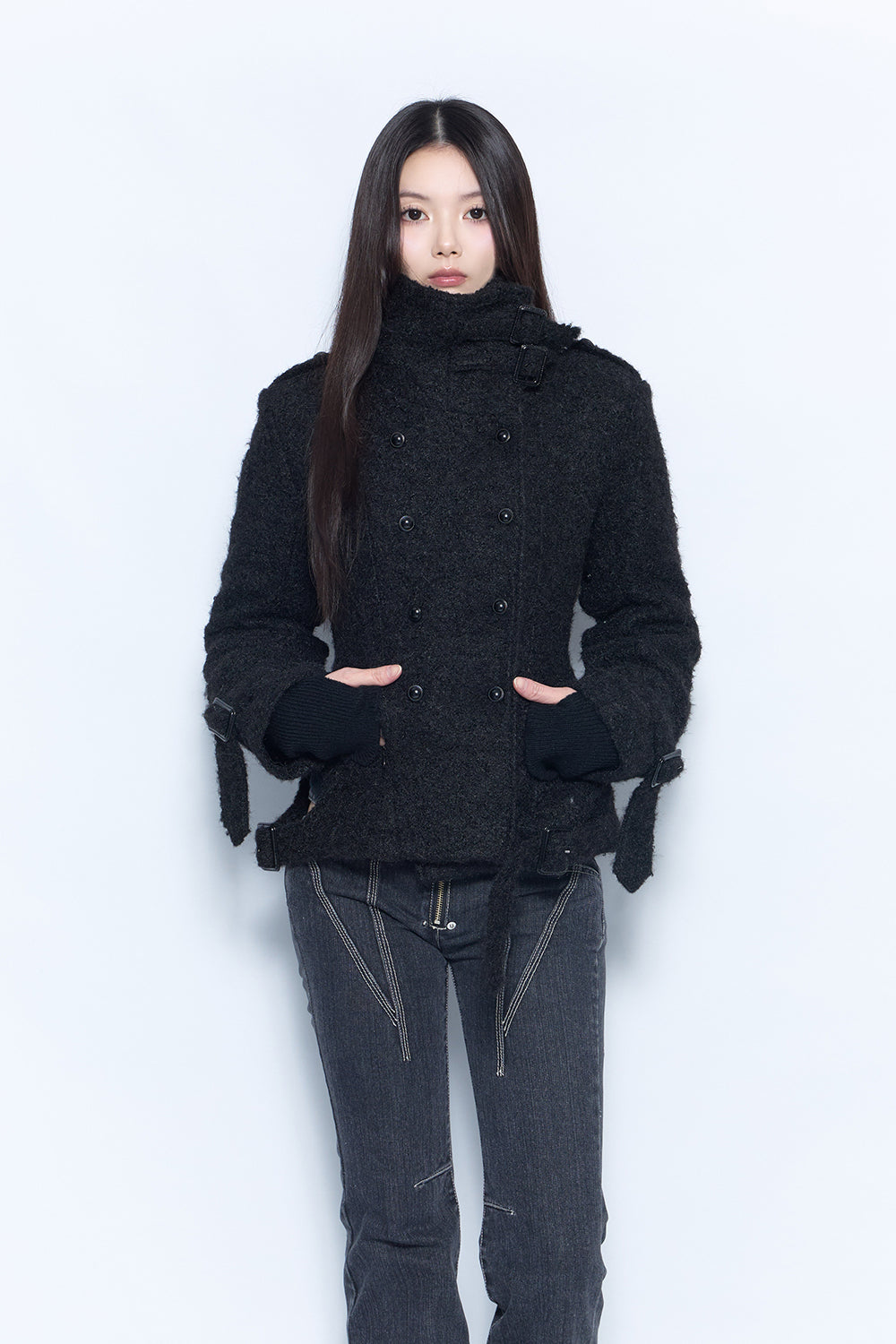 sculpt boucle coat