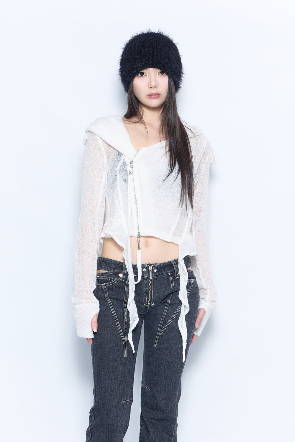 slash zip tail tops