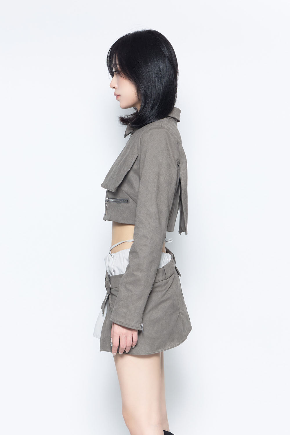 スカート theredthread S suede wrap skirt Black S THEREDTHREAD / ザレッドスレッド】S suede wrap skirt
