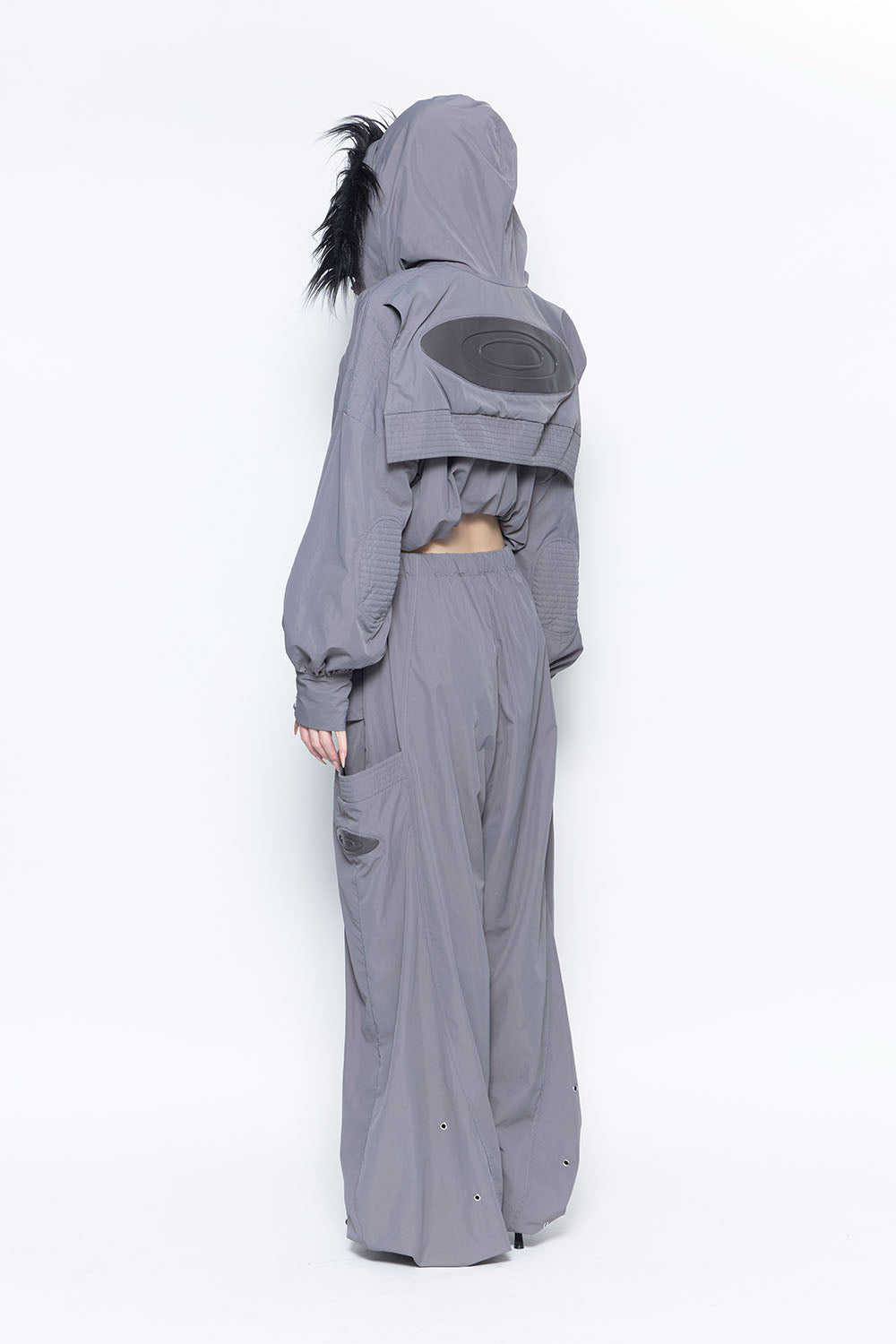 S eyelet nylon pants