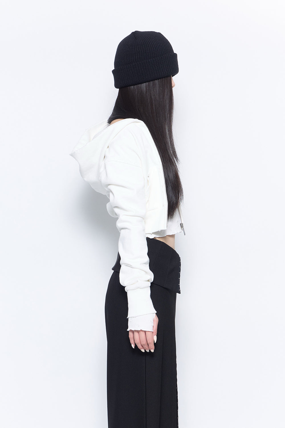zipup hoodie cropped