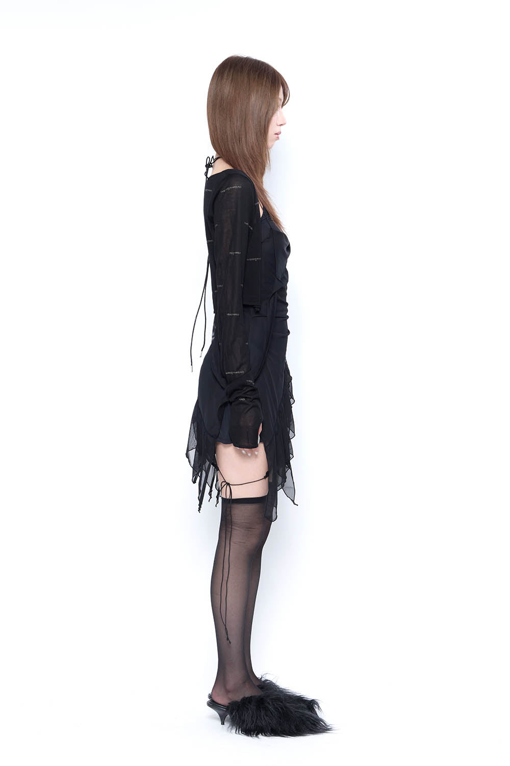 S ruffle tulle dress