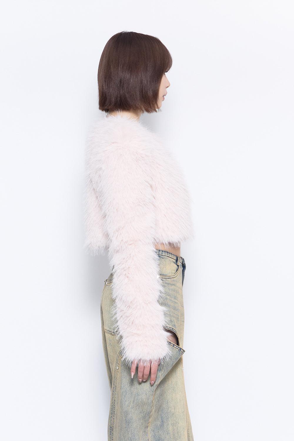S fur jacket short