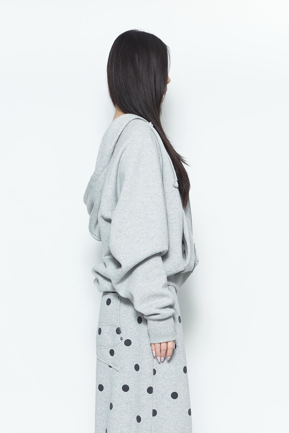 S fleece zip up hoodie