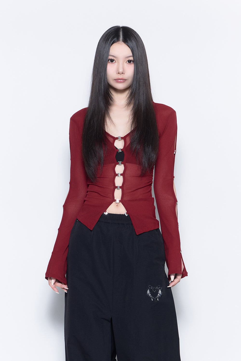 THEREDTHREAD / ザレッドスレッド】sheer hook tops