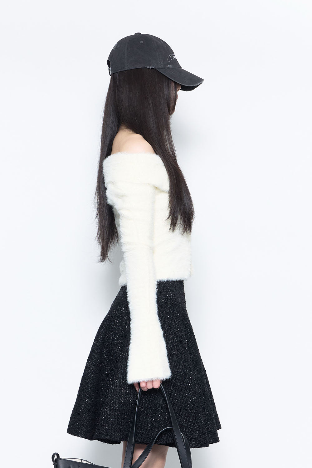S fluffy knit tops