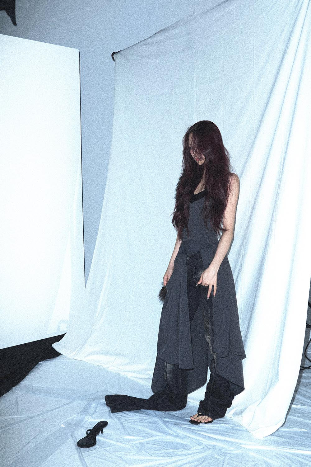 S asymmetry flow dress