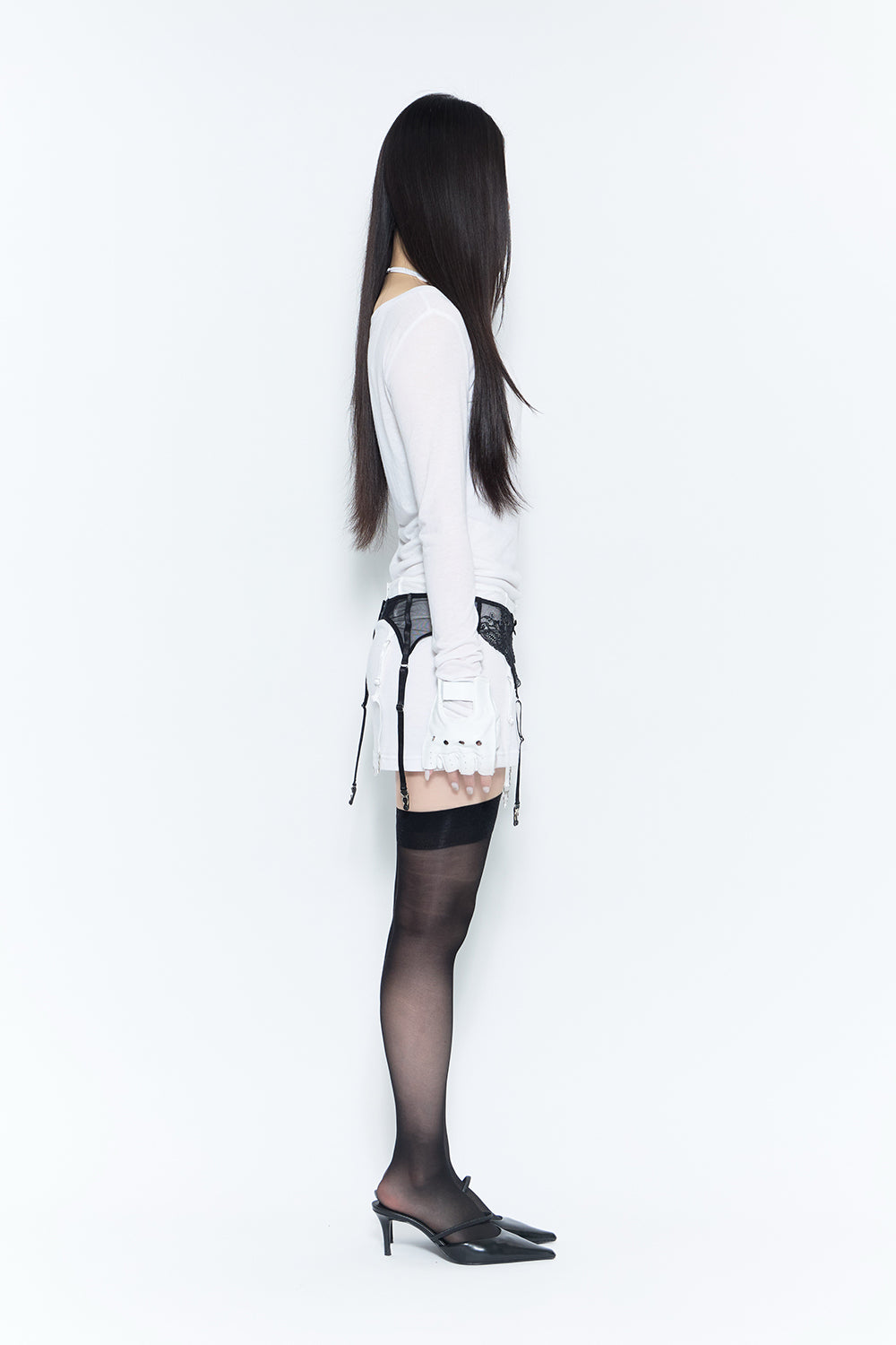 veiled layer dress mini