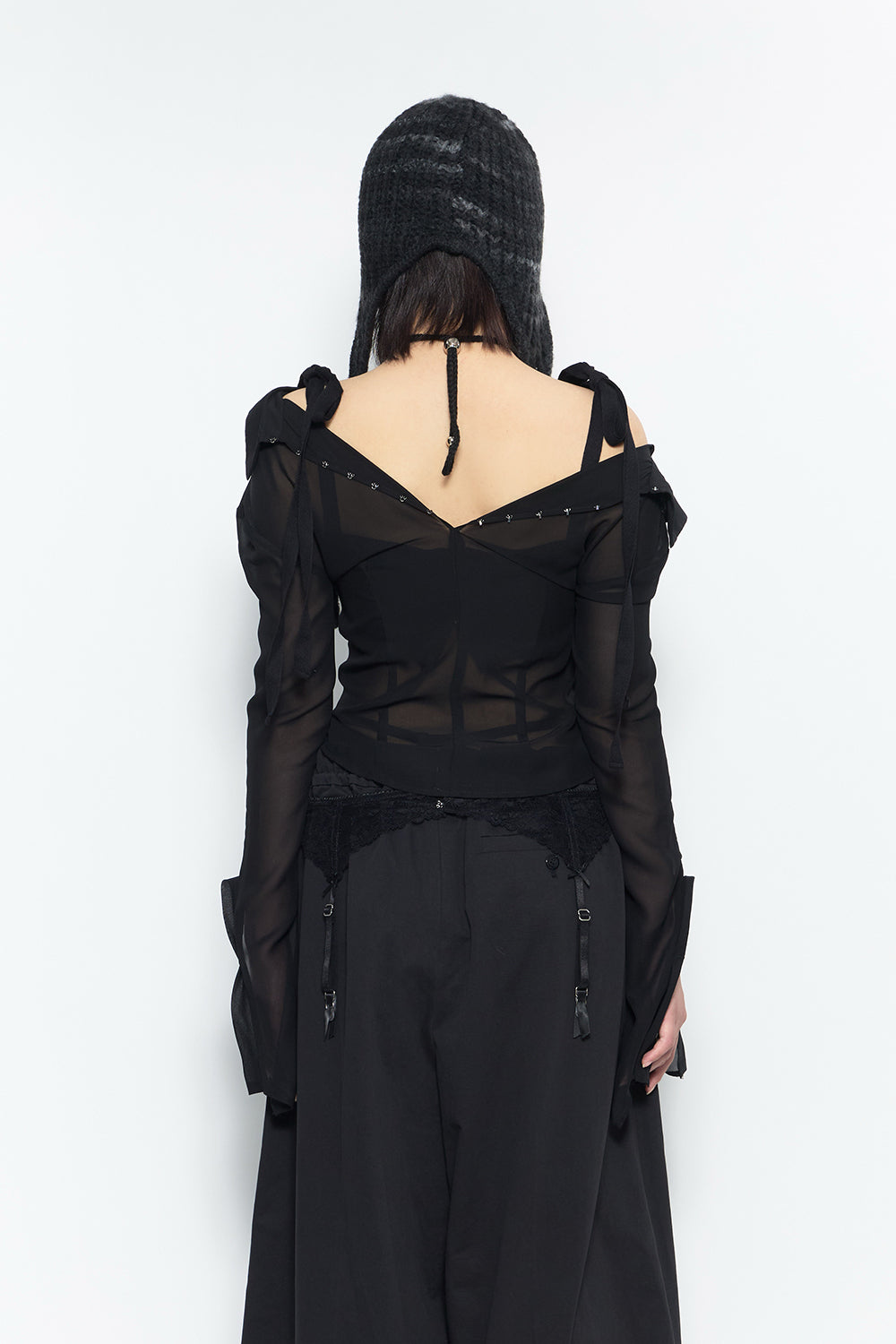 earflap twist knit set