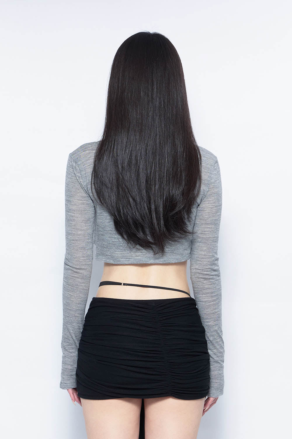 トップス THEREDTHREAD S clip cardigan cropped THEREDTHREAD / ザレッドスレッド】S clip cardigan cropped