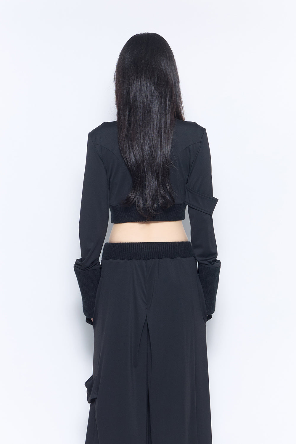 belted zip jacket cropped
