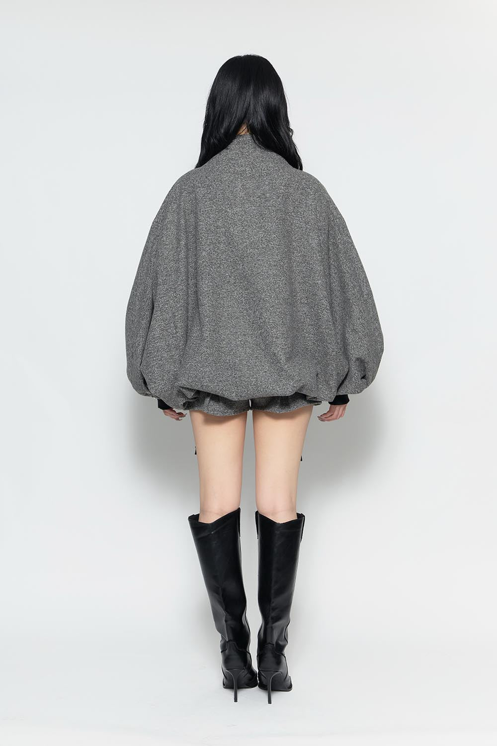 S tweed structure shorts