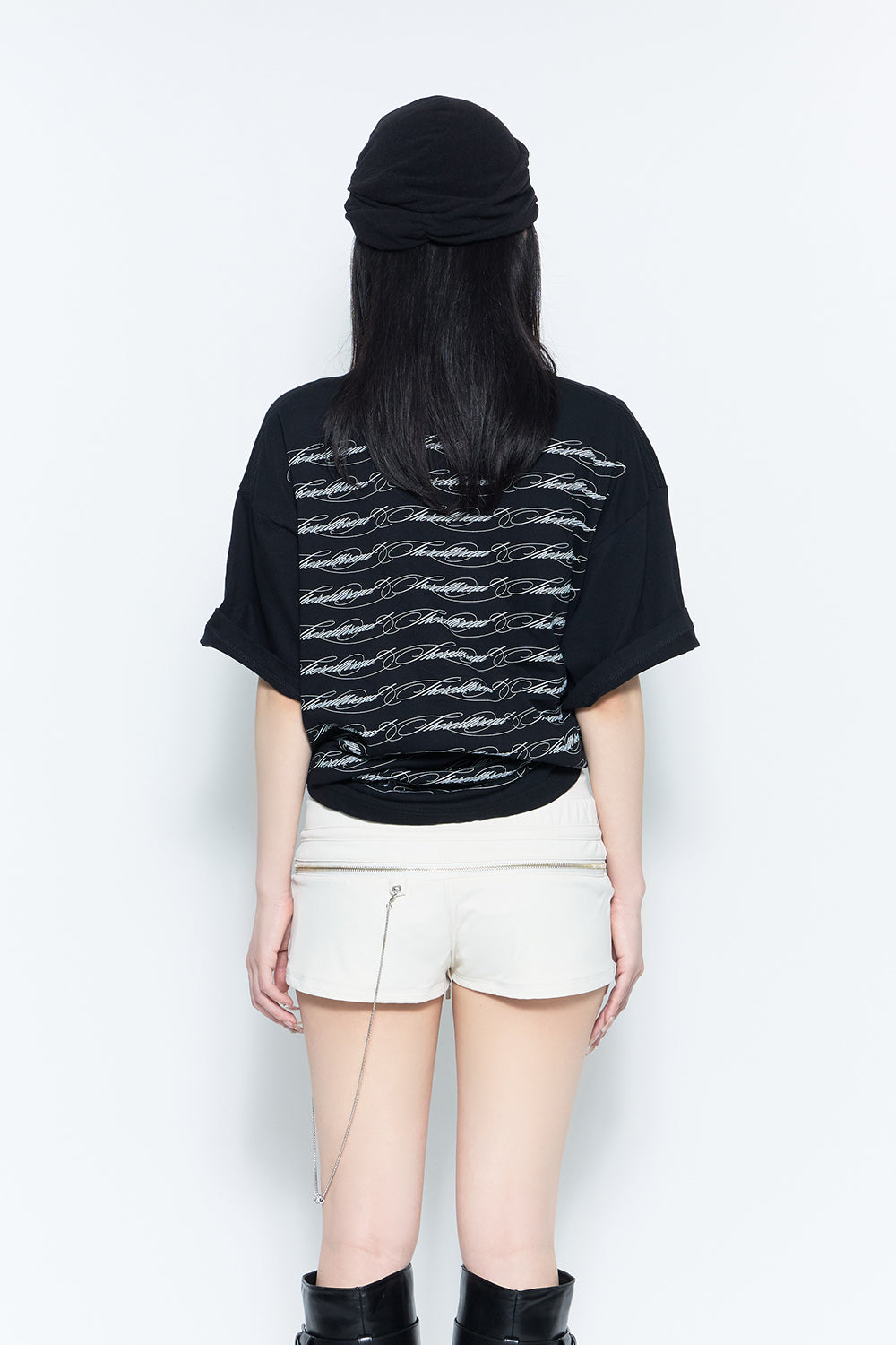 トップス theredthread trace cross big tee black THEREDTHREAD】trace cross big tee