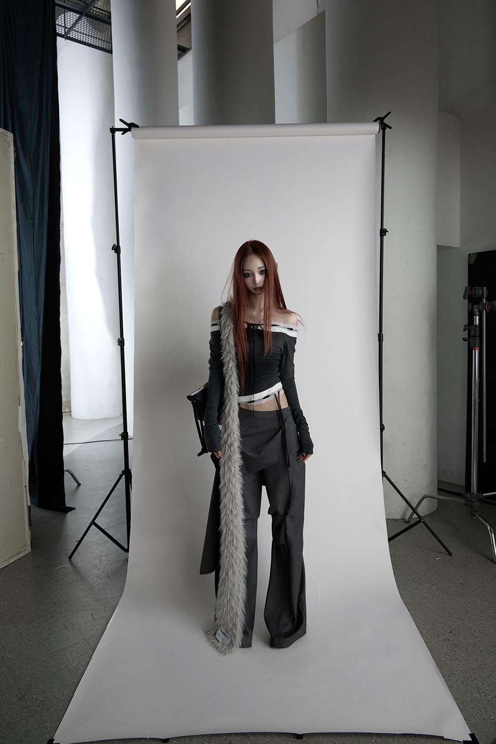 パンツ theredthread S drape tail pants THEREDTHREAD / ザレッドスレッド】S drape tail pants