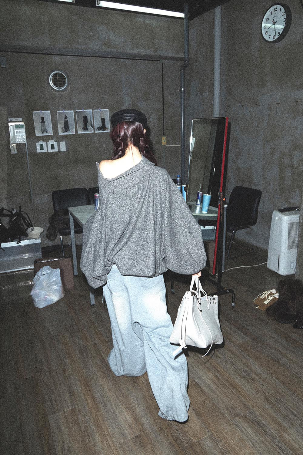 S blasted belt sweat pants