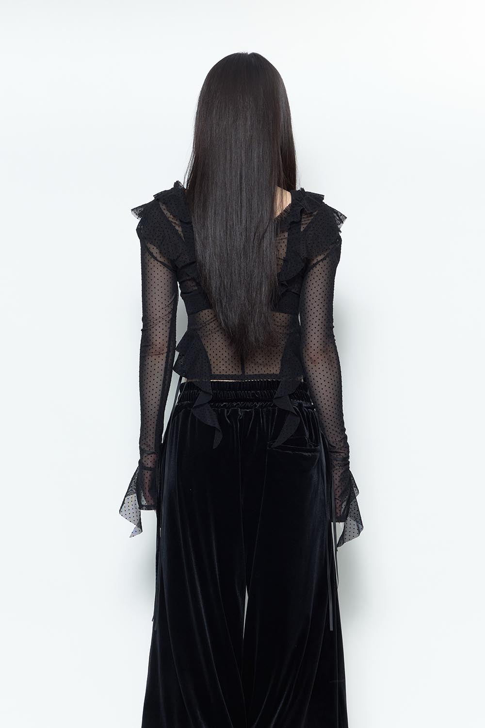 S dot flow frill tops