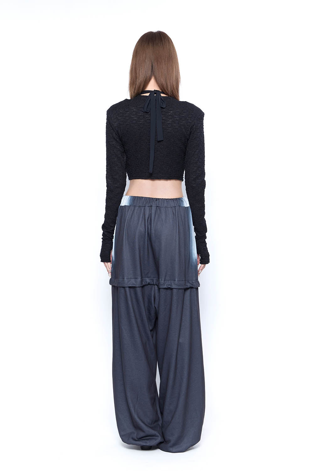 S burlesque print sweat pants