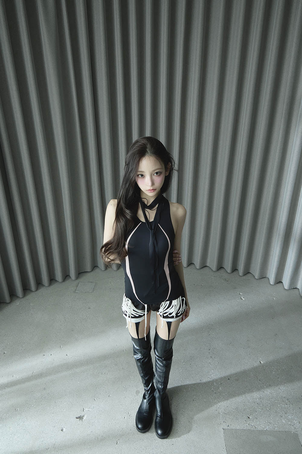 THEREDTHREAD / ザレッドスレッド】S lace up shorts