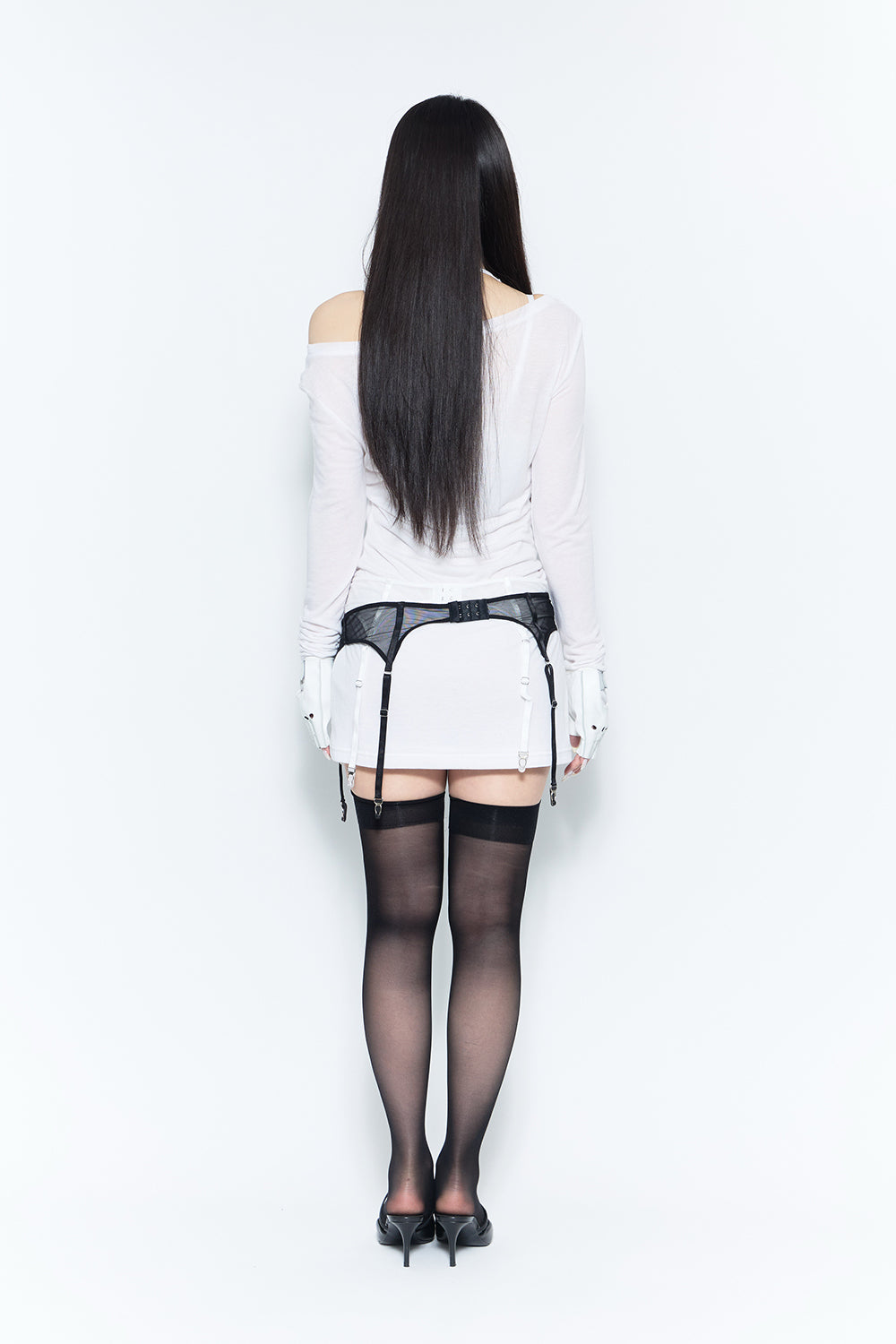 veiled layer dress mini