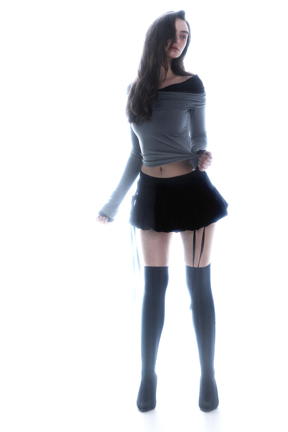 S layered balloon skirt