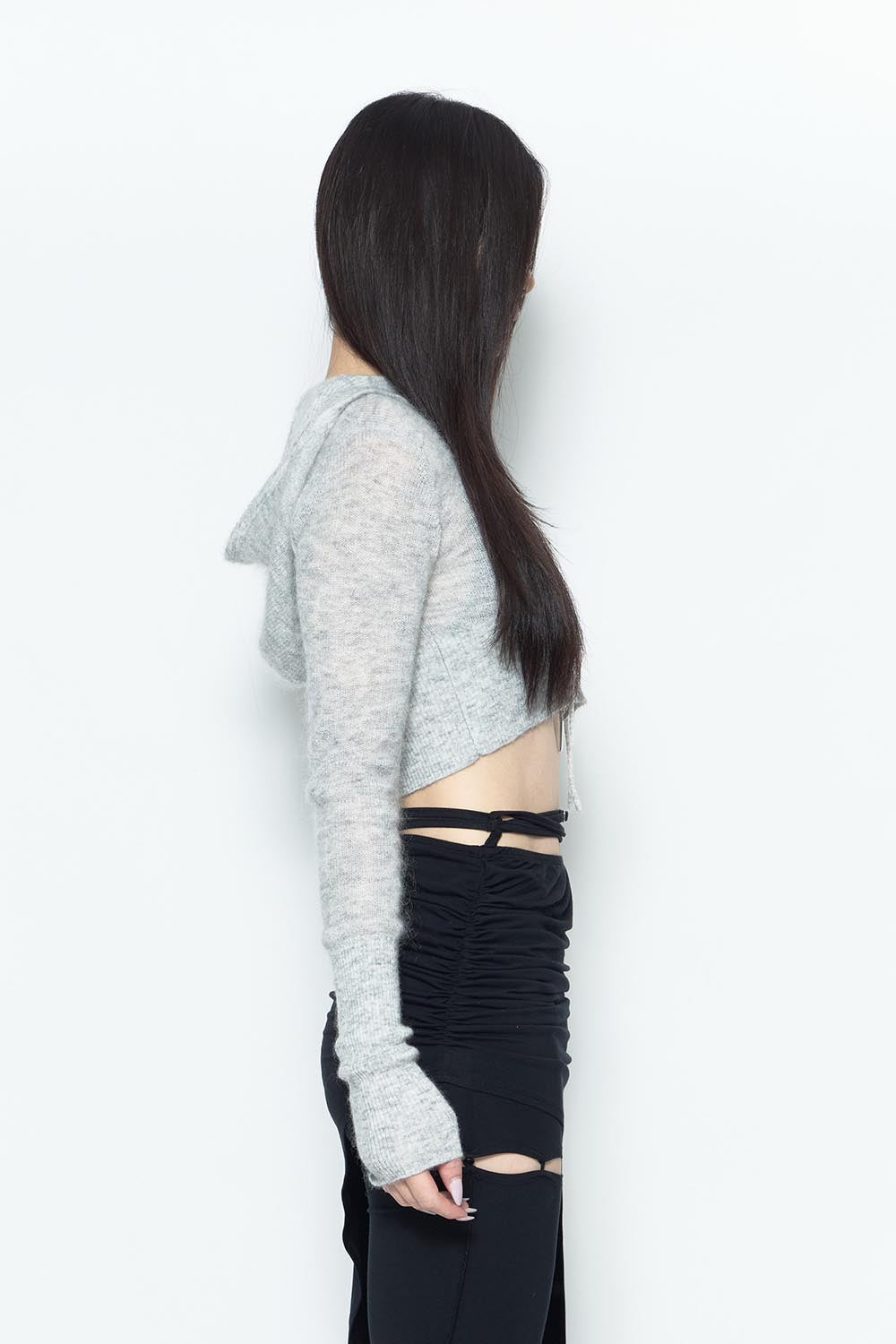 S w zip knit hoodie