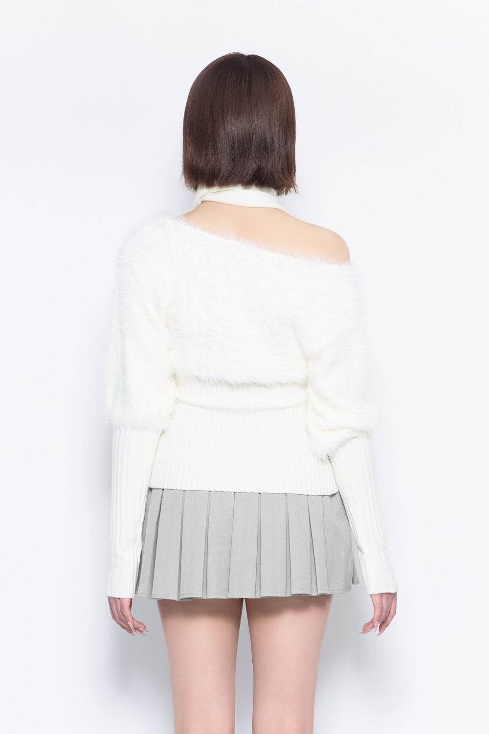 S contrast zip knit