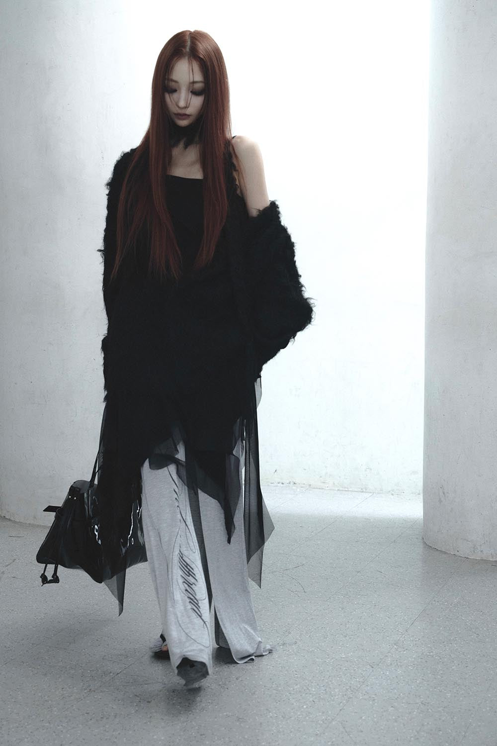 S script layered skirt pants