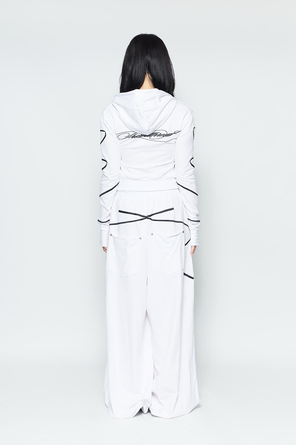 S embroidery ribbon pants