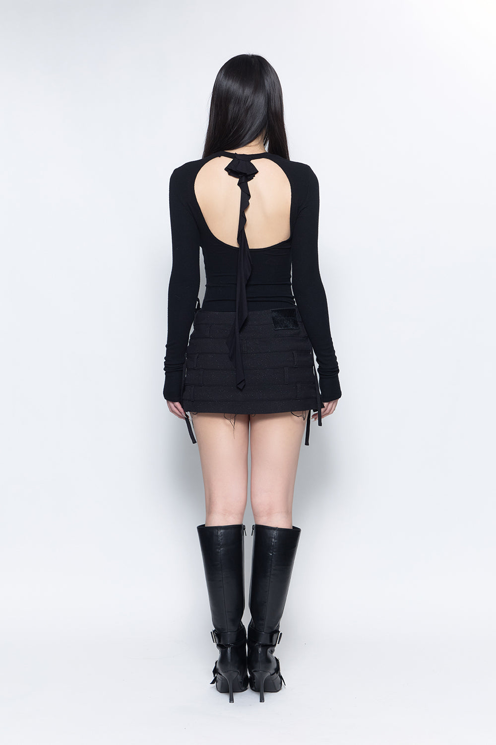 S layered panel skirt mini