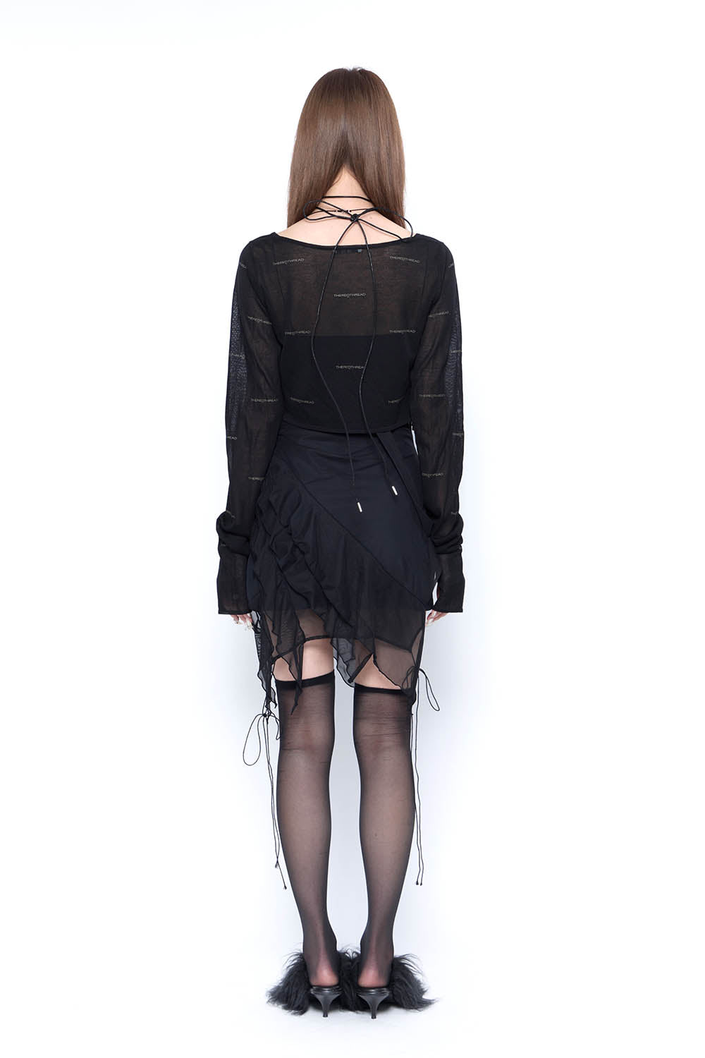 S ruffle tulle dress