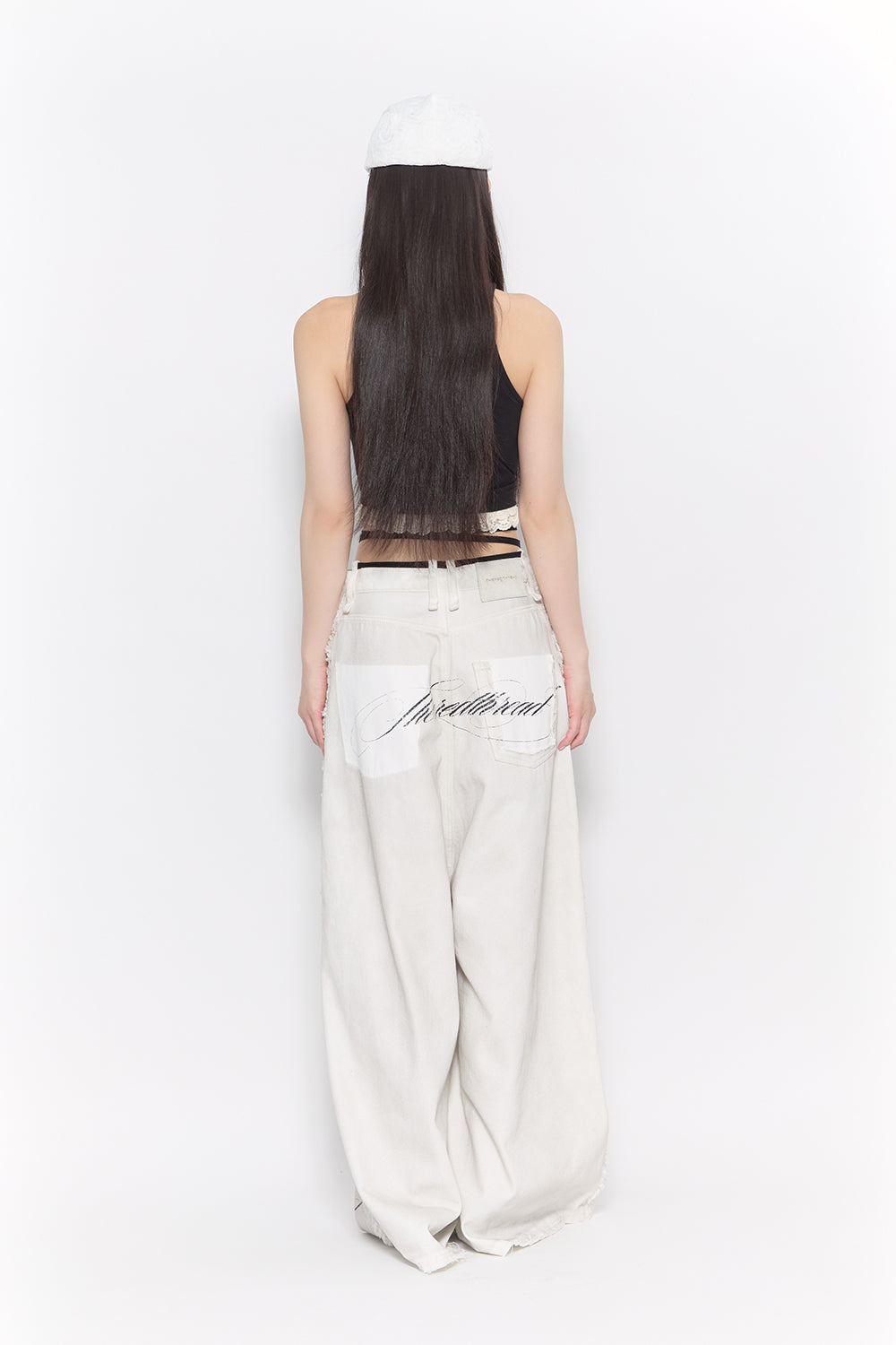 corded script denim