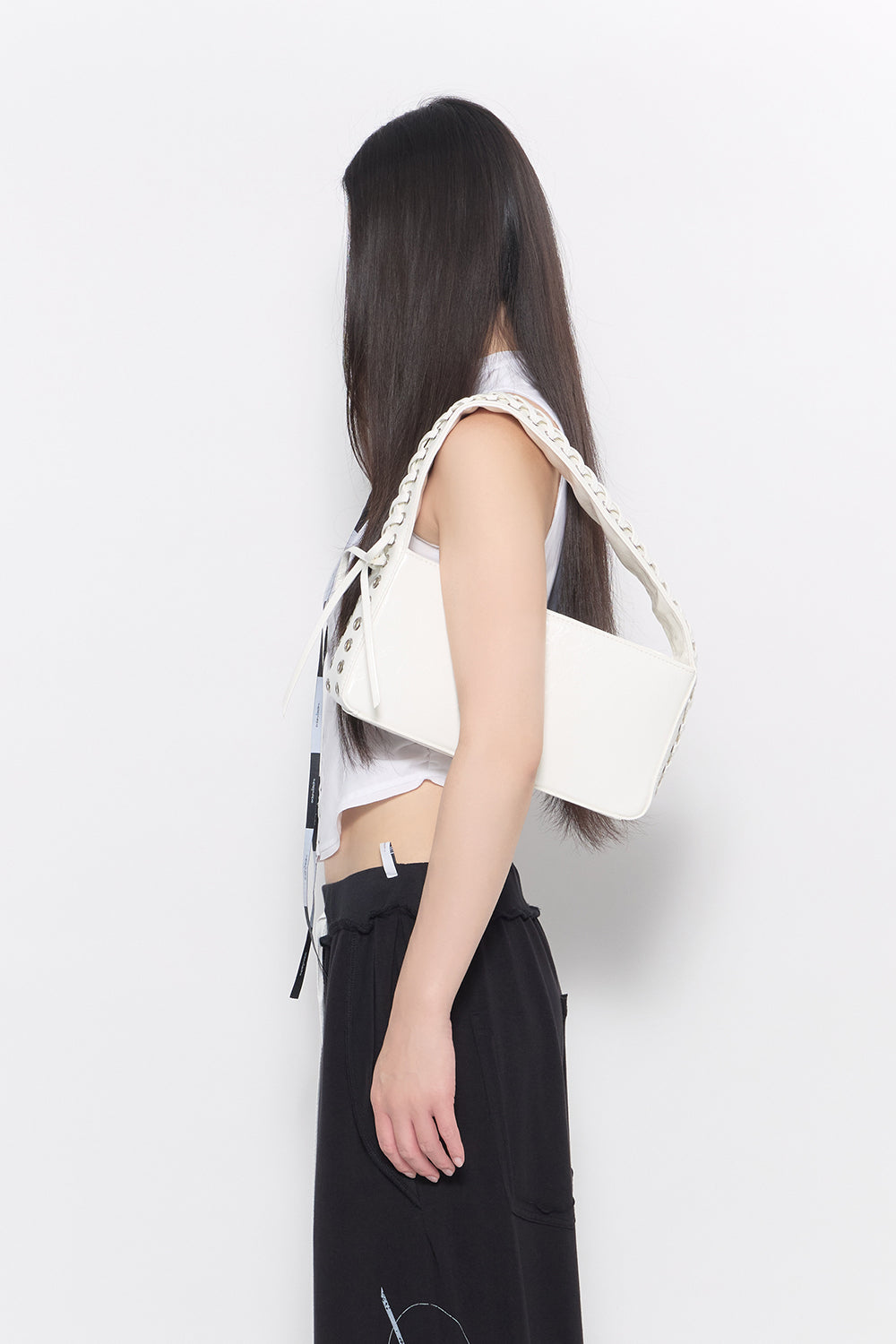 corset laced bag