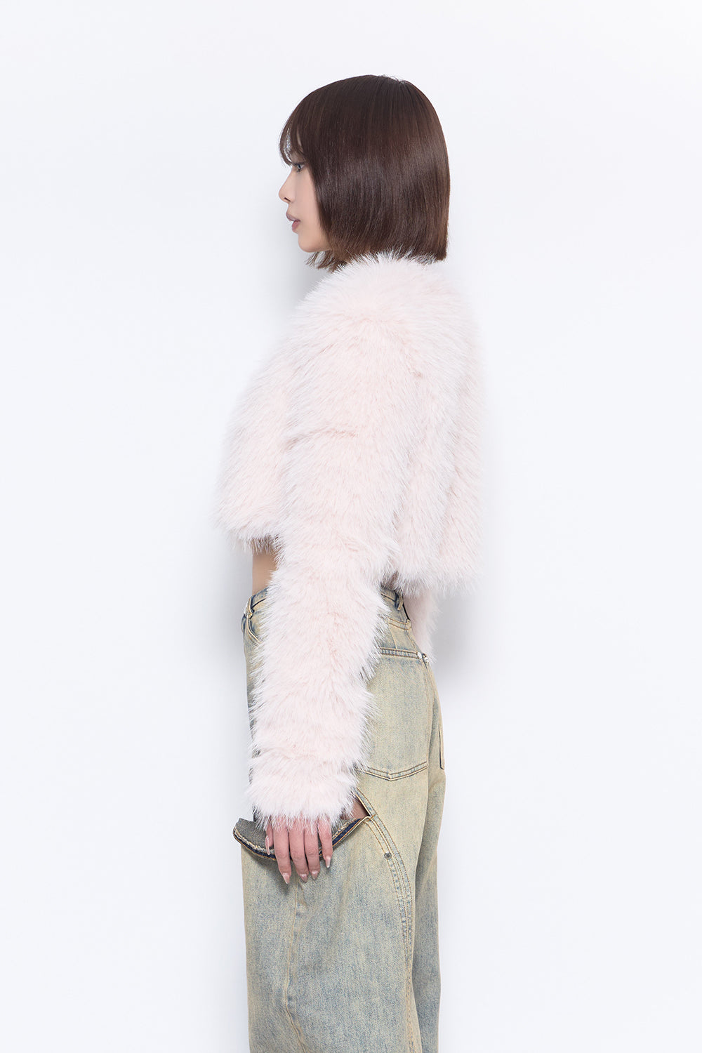 S fur jacket short