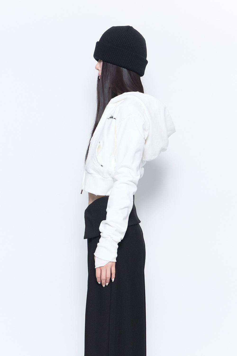 zipup hoodie cropped