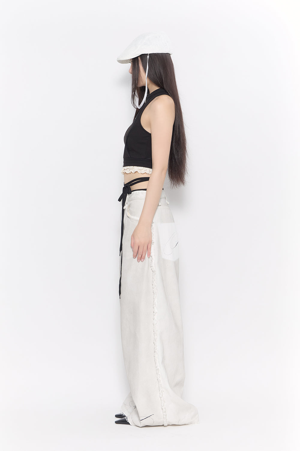corded script denim