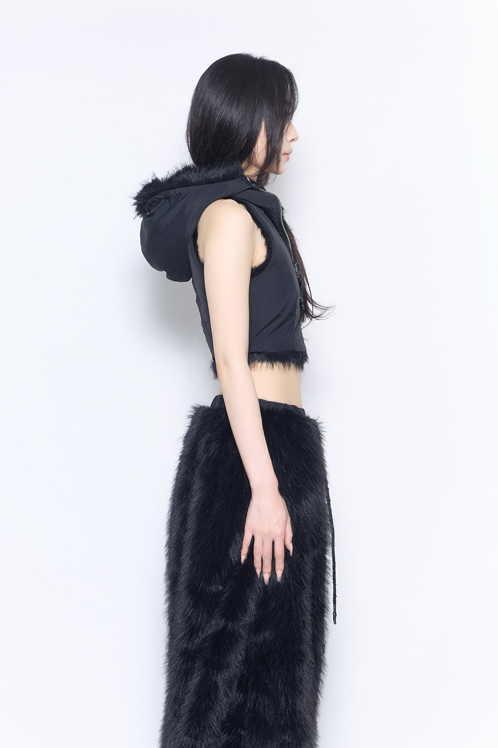 flip fur vest