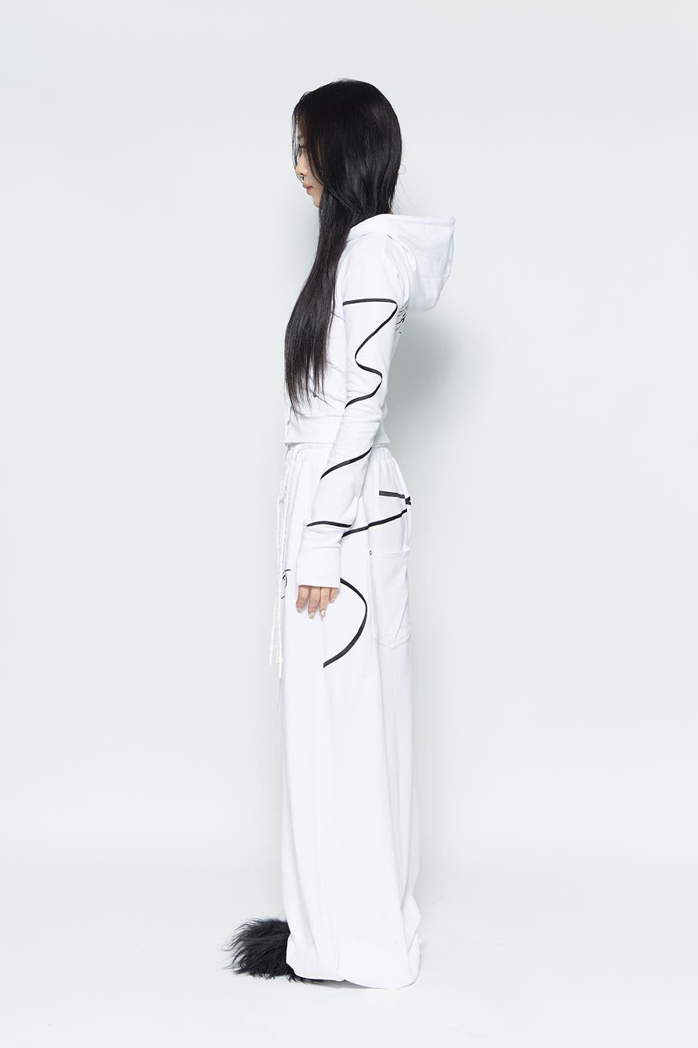 S embroidery ribbon pants