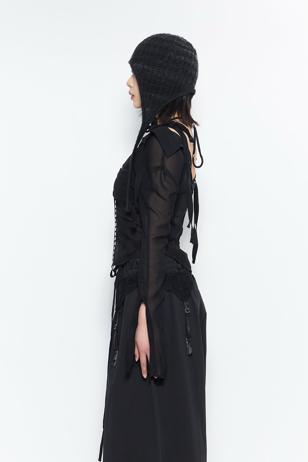 earflap twist knit set