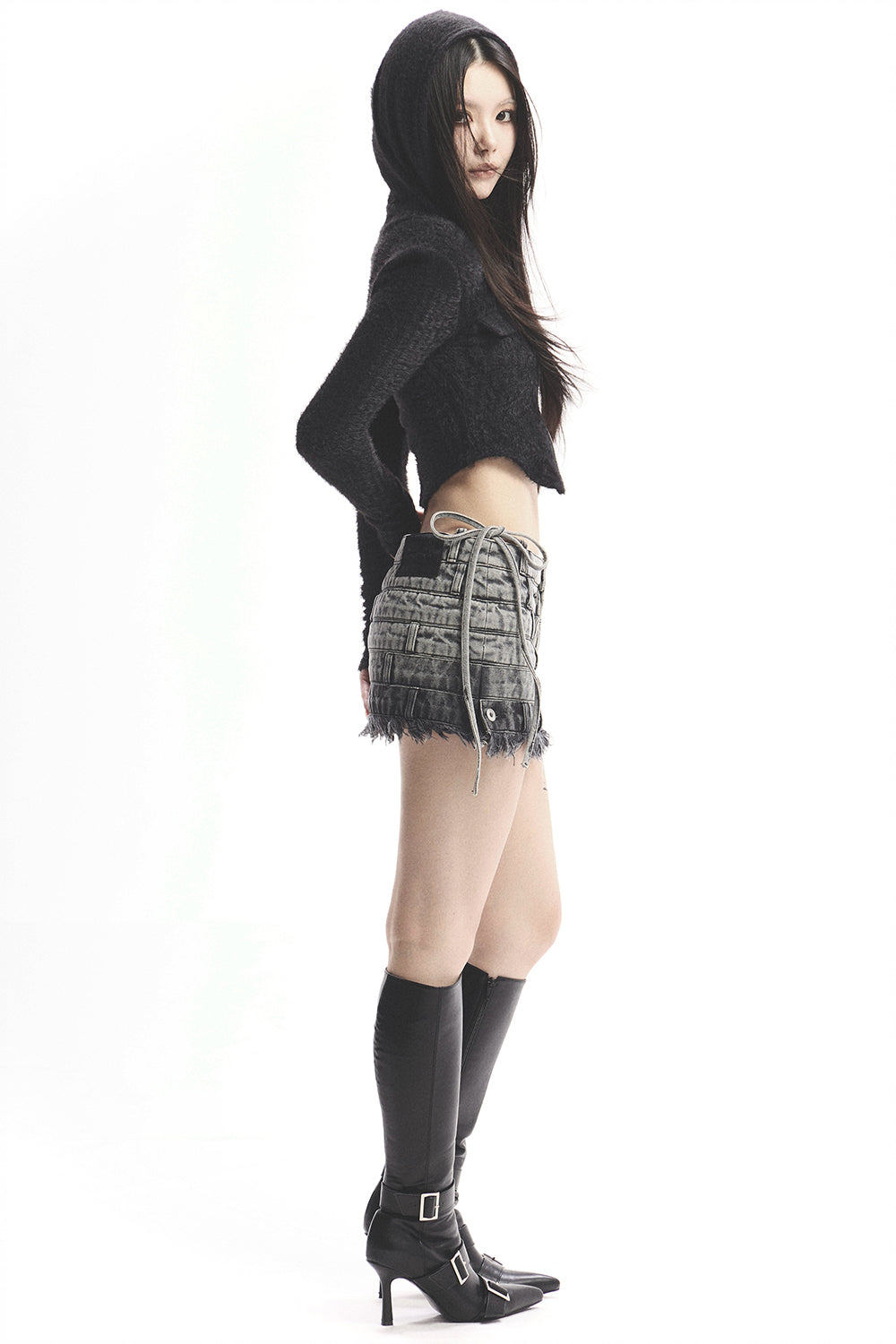 S w zip brushed hoodie