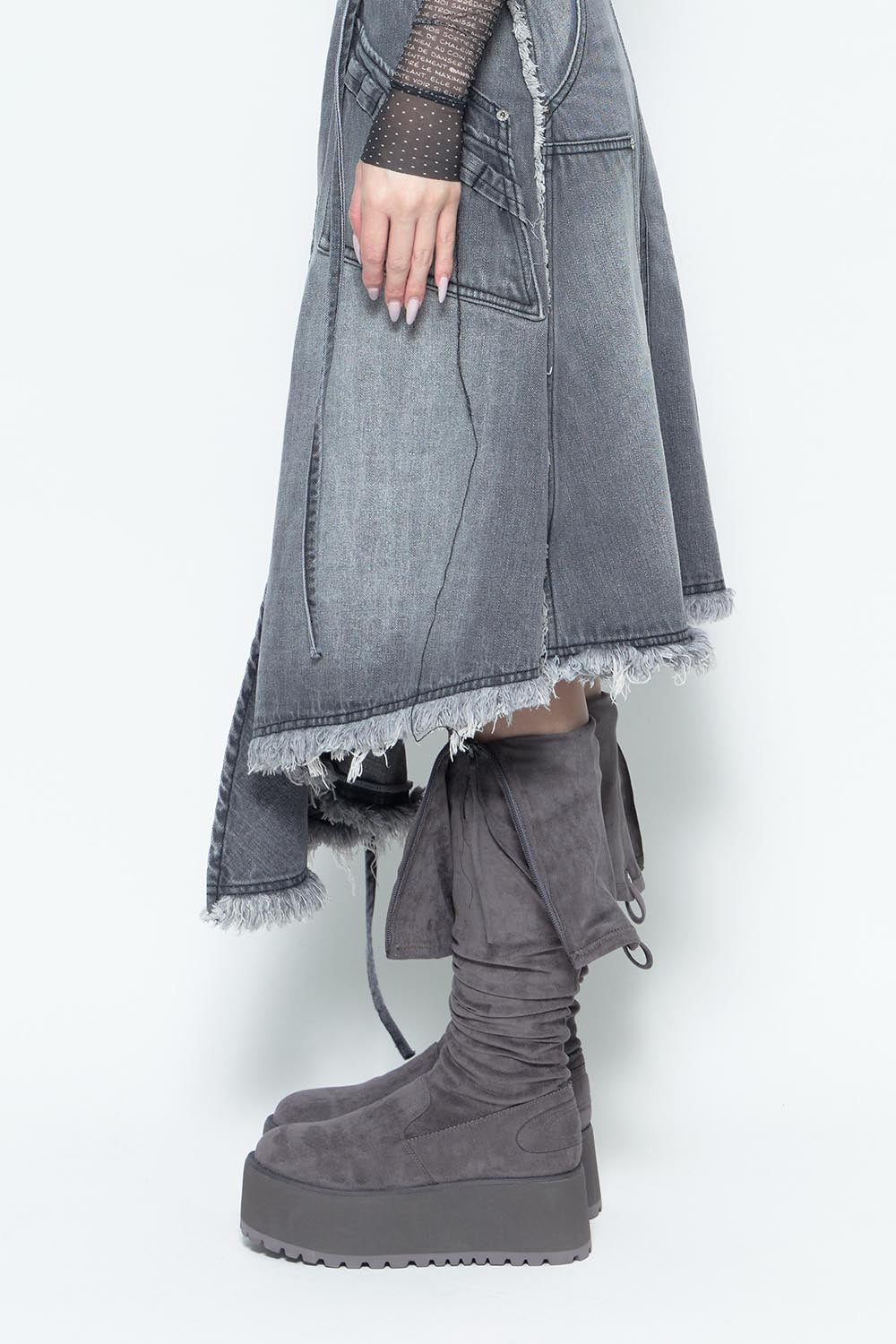 靴 THEREDTHREAD S open morph boots heart THEREDTHREAD / ザレッドスレッド】S open morph boots heart